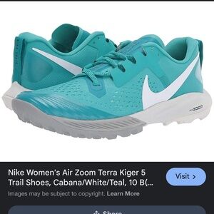Nike Women's Air Zoom Terra Kiger 5
Trail Shoes, Cabana/White/Teal, US 7.5